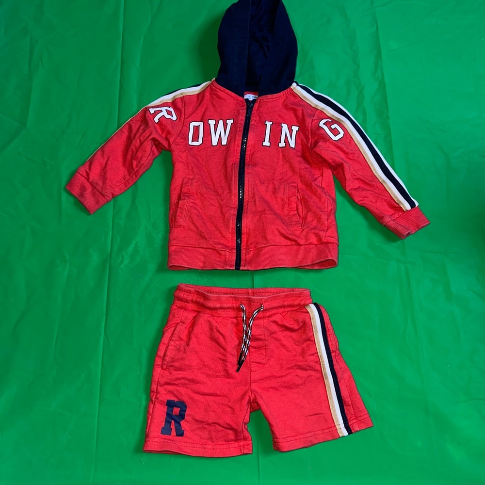 Mayoral Hoodie and Shorts Set with Stripes Sz. 2